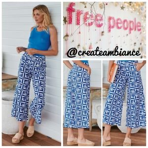 Free People Cropped Print Pants